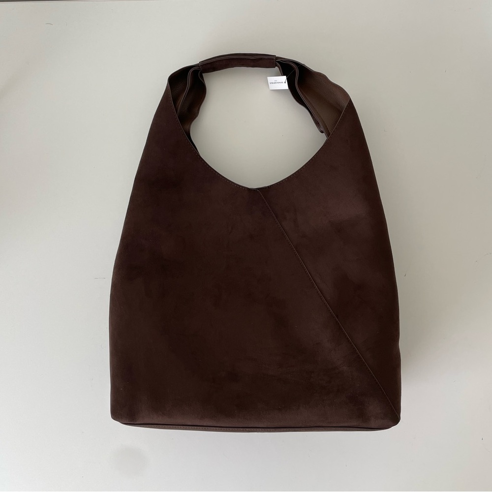 NWT Banana Republic Suede Brown Bag - Picture 2 of 3